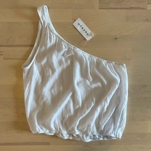 PacSun white one shoulder top size small NWT